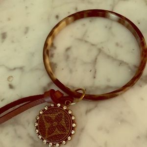 Upcycled Louis Vuitton tortoise bangle